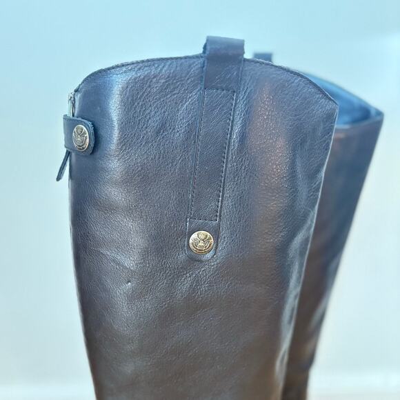 Sam Edelman Black Penny Ridding Boots Tall Leather True to size 10us - Picture 5 of 7